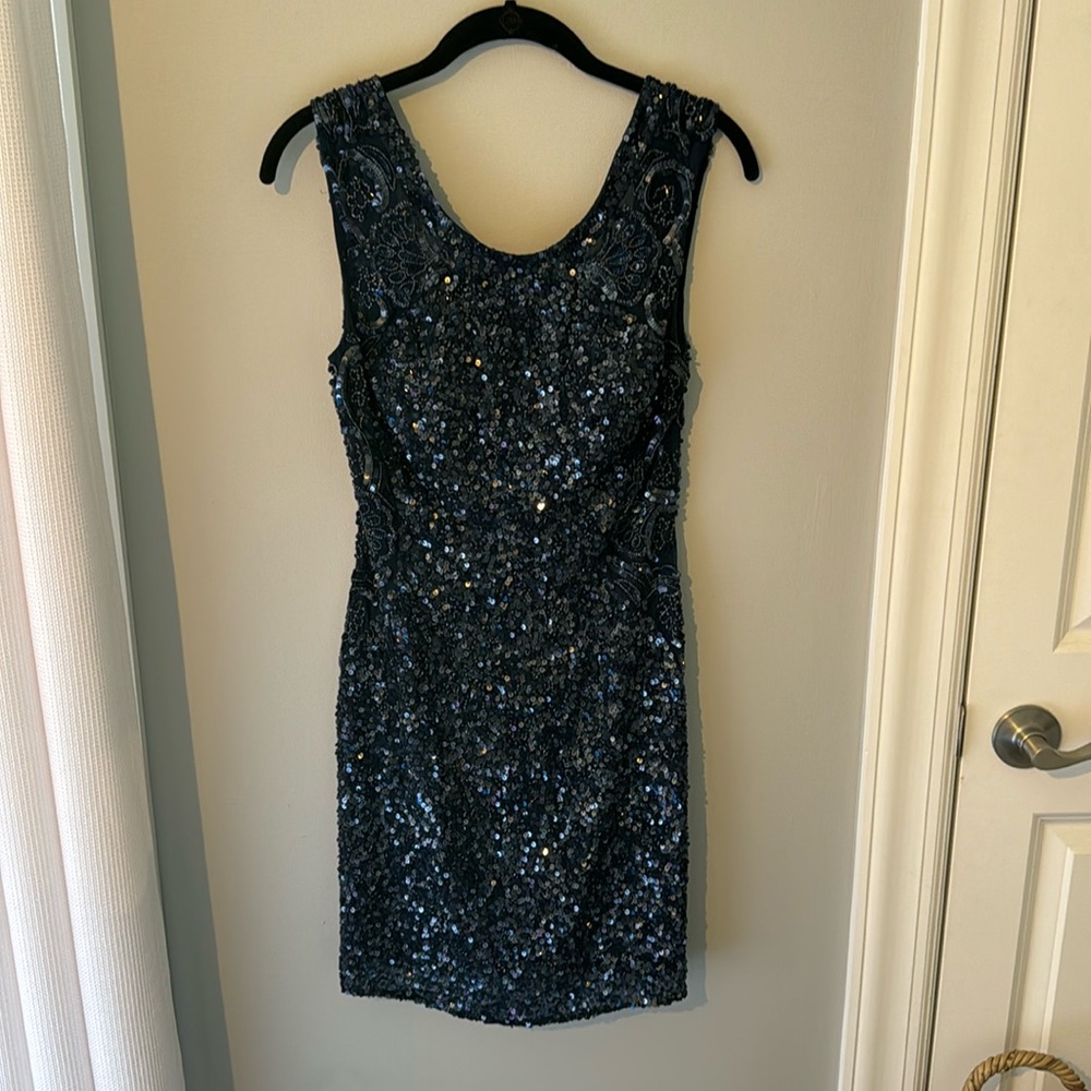 Navy mini sparkle dress